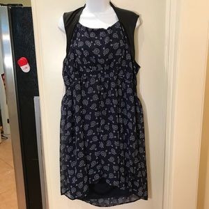 Xhilaration Navy Blue Bike Bicycle Print Dress EUC
